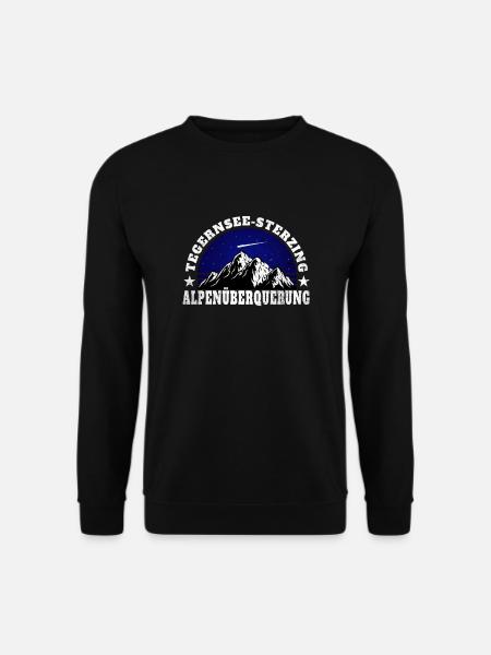 Alpenüberquerung Tegernsee Sterzing Alpen Wanderer - Unisex Pullover - Schwarz