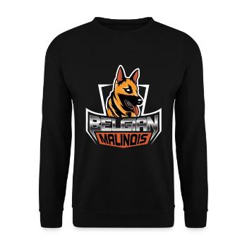 Belgian Malinois - Belgian Shepherd Dog - - Unisex Sweatshirt - black - Front - Alina (178cm) & Michal (187cm)
