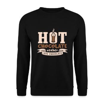 Hot chocolate Kaba cocoa - Unisex Sweatshirt - black - Front - Alina (178cm) & Michal (187cm)