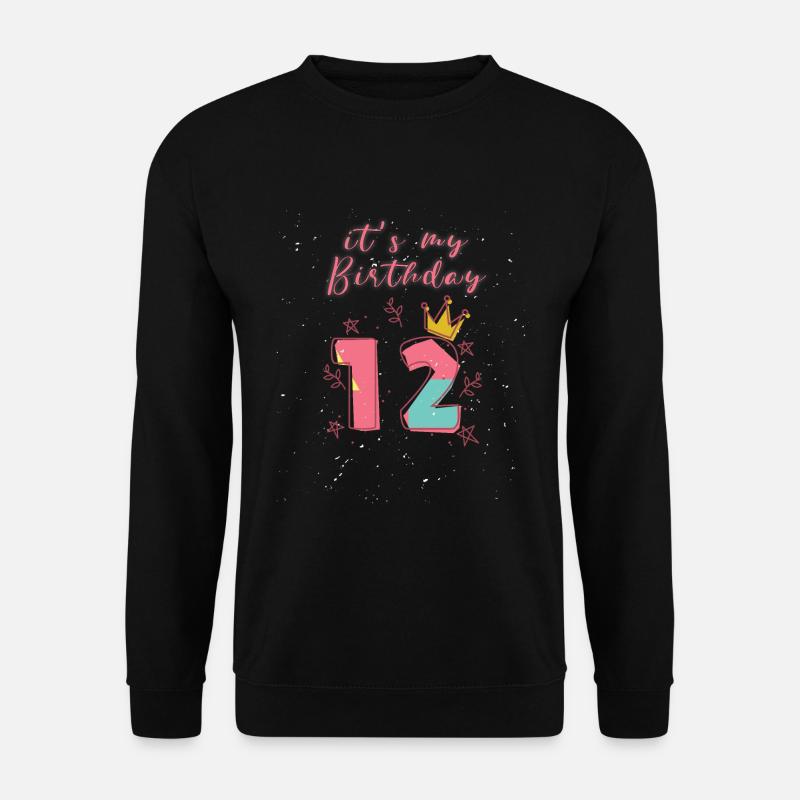 12th birthday - Unisex Sweatshirt - black
