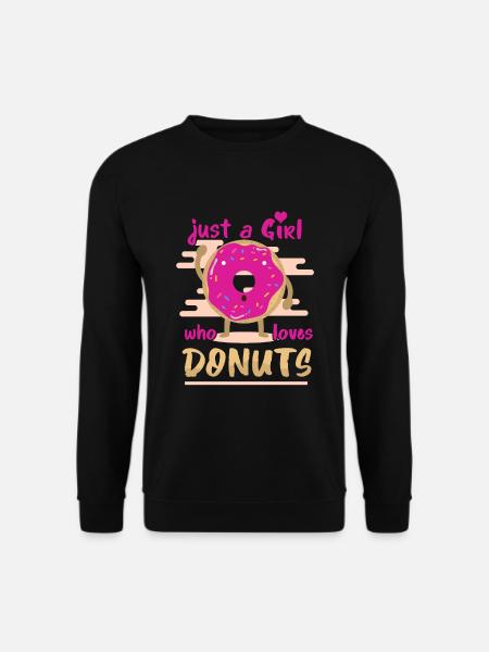Donuts fille amour - Sweat-shirt Unisexe - noir