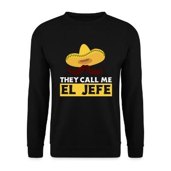 Cadeau drôle de chef mexicain de chef mexicain - Sweat-shirt Unisexe - noir - Devant - Alina (178cm) & Michal (187cm)