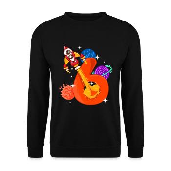 Kinder 6. Geburtstag 6 jähriger zum - Unisex Pullover - Schwarz - Vorne - Alina (178cm) & Michal (187cm)