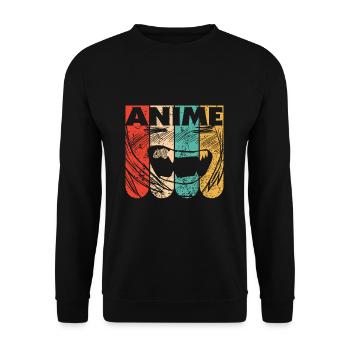 Anime Manga Kawaii au Manga Anime Japonais - Sweat-shirt Unisexe - noir - Devant - Alina (178cm) & Michal (187cm)