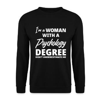 Femmes psychologie psychologue psychologue - Sweat-shirt Unisexe - noir - Devant - Alina (178cm) & Michal (187cm)