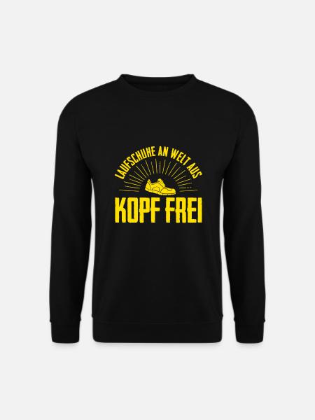 Running Joggen Laufen - Unisex Pullover - Schwarz