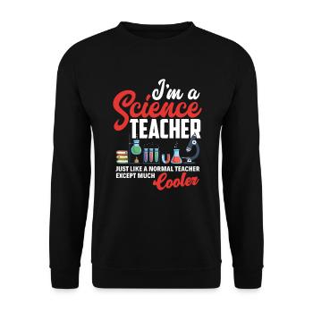 Funny science chemistry teacher gift - Unisex Sweatshirt - black - Front - Alina (178cm) & Michal (187cm)