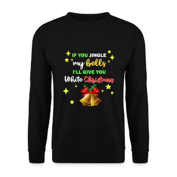 Énonciations drôles de Noël - Sweat-shirt Unisexe - noir - Devant - Alina (178cm) & Michal (187cm)