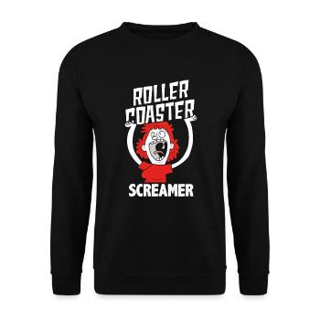 Funny roller coaster lover theme park fun fair - Unisex Sweatshirt - black - Front - Alina (178cm) & Michal (187cm)