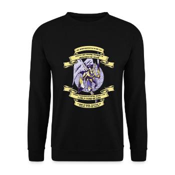 Jesus devil religion man storm message - Unisex Sweatshirt - black - Front - Alina (178cm) & Michal (187cm)