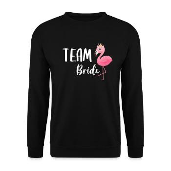 Équipe Bride Bride Flamingo Flamingos Engagement JGA - Sweat-shirt Unisexe - noir - Devant - Alina (178cm) & Michal (187cm)