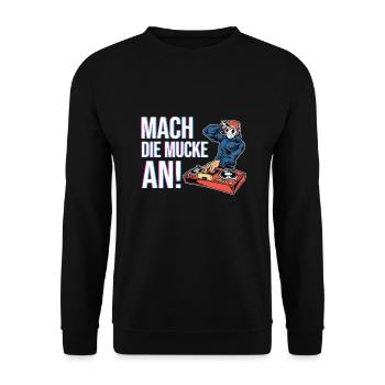EDM Elektro Musik Lustig Techno Hardstyle - Unisex Pullover - Schwarz - Vorne - Alina (178cm) & Michal (187cm)