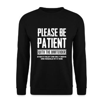 Funny bartender bartending gift bartender - Unisex Sweatshirt - black - Front - Alina (178cm) & Michal (187cm)