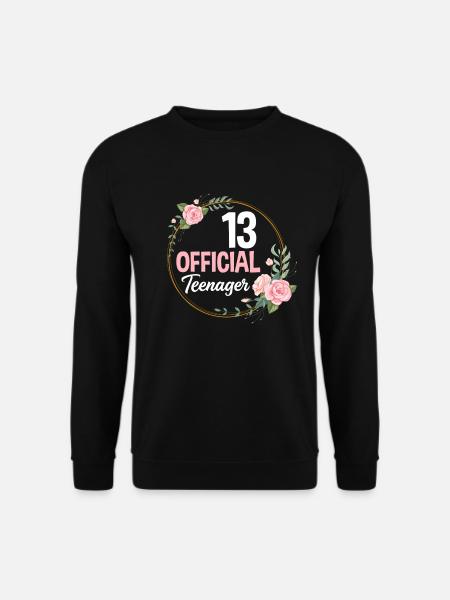 13. Geburtstag Mädchen 13 Jahre Teenager Geschenk - Unisex Pullover - Schwarz