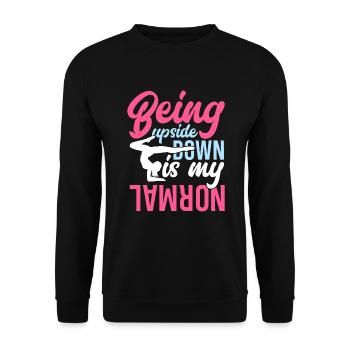 Funny gymnast gymnast gift - Unisex Sweatshirt - black - Front - Alina (178cm) & Michal (187cm)