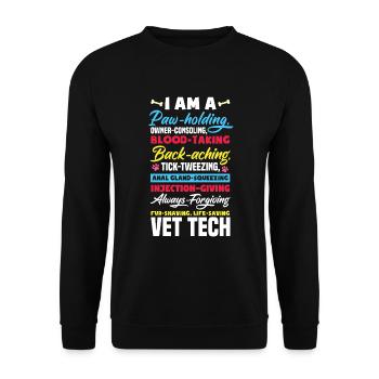 Cadeau d'infirmière vétérinaire drôle - Sweat-shirt Unisexe - noir - Devant - Alina (178cm) & Michal (187cm)