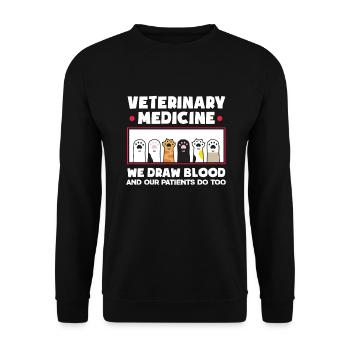 Cadeau d'infirmière vétérinaire drôle - Sweat-shirt Unisexe - noir - Devant - Alina (178cm) & Michal (187cm)
