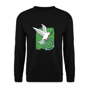 Symbole de paix hippie Amour de la liberté de la paix hippie - Sweat-shirt Unisexe - noir - Devant - Alina (178cm) & Michal (187cm)