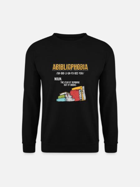 Bücherwurm Lustig Nerd Geek Leseratte Bibliothek - Unisex Pullover - Schwarz