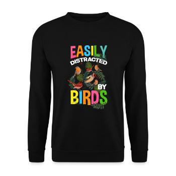 Oiseaux drôles ornithologues amateurs - Sweat-shirt Unisexe - noir - Devant - Alina (178cm) & Michal (187cm)
