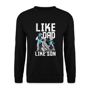 Dirt Bike Motocross Rider Motorcycle Gifts - Unisex Sweatshirt - black - Front - Alina (178cm) & Michal (187cm)