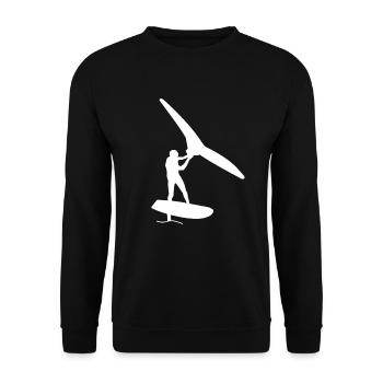 Wing Foils - Unisex Sweatshirt - black - Front - Alina (178cm) & Michal (187cm)