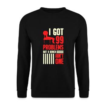 Bench press haltérophile biceps sport cadeau - Sweat-shirt Unisexe - noir - Devant - Alina (178cm) & Michal (187cm)