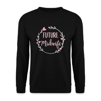 Etudiante en sage-femme étudiante en sage-femme - Sweat-shirt Unisexe - noir - Devant - Alina (178cm) & Michal (187cm)