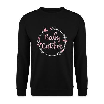 Accouchement à domicile sage-femme obstétrique sages-femmes - Sweat-shirt Unisexe - noir - Devant - Alina (178cm) & Michal (187cm)