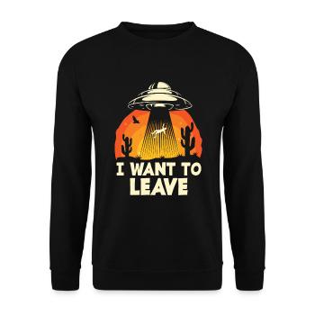 Cadeau extraterrestre drôle d'ovni extraterrestre - Sweat-shirt Unisexe - noir - Devant - Alina (178cm) & Michal (187cm)