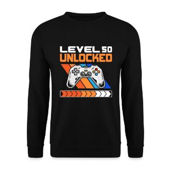 50. Geburtstag Männer Geburtstag Gamer Gaming - Unisex Pullover - Schwarz - Vorne - Alina (178cm) & Michal (187cm)