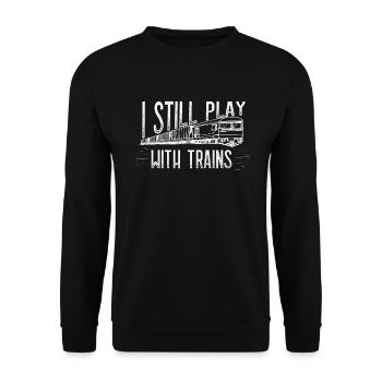 Modelrailroad HO N Z Train Mode - Sweat-shirt Unisexe - noir - Devant - Alina (178cm) & Michal (187cm)