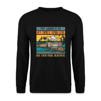 Modelrailroad HO N Z Modèle de train - Sweat-shirt Unisexe - noir - Devant - Alina (178cm) & Michal (187cm)
