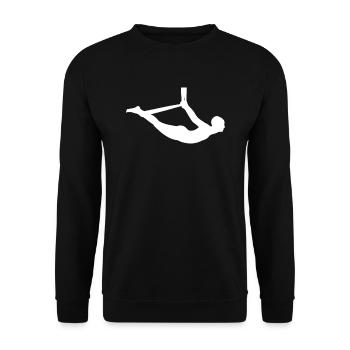 Aerial yoga grasshopper - Unisex Sweatshirt - black - Front - Alina (178cm) & Michal (187cm)