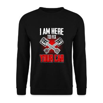 Garage de voiture tournevis mécanicien automobile tuning amateur - Sweat-shirt Unisexe - noir - Devant - Alina (178cm) & Michal (187cm)