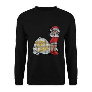 Ugly Christmas Funny - Unisex Sweatshirt - black - Front - Alina (178cm) & Michal (187cm)