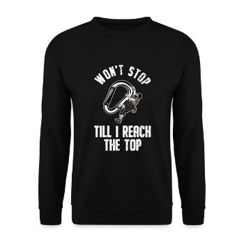 Mousqueton d'escalade cadeau alpinisme - Sweat-shirt Unisexe - noir - Devant - Alina (178cm) & Michal (187cm)
