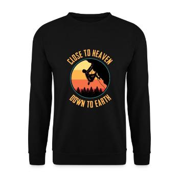 Mousqueton d'escalade cadeau alpinisme - Sweat-shirt Unisexe - noir - Devant - Alina (178cm) & Michal (187cm)
