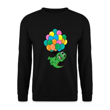 Ballon bébé dinosaure - Sweat-shirt Unisexe - noir - Devant - Alina (178cm) & Michal (187cm)