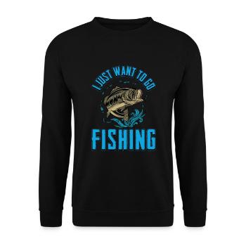 Pêche pêcheur pêche canne à pêche canne à pêche - Sweat-shirt Unisexe - noir - Devant - Alina (178cm) & Michal (187cm)