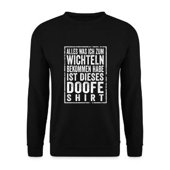 Weihnachts Wichtel Shirt zum Schrottwichteln - Unisex Pullover - Schwarz - Vorne - Alina (178cm) & Michal (187cm)