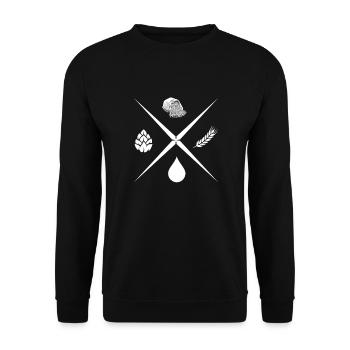 Funny beer sayings beer drinker beer lover beer - Unisex Sweatshirt - black - Front - Alina (178cm) & Michal (187cm)