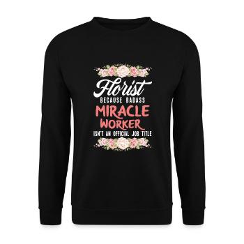 Cadeau de fleurs de jardinier fleuriste drôle fleuriste - Sweat-shirt Unisexe - noir - Devant - Alina (178cm) & Michal (187cm)