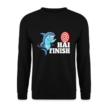 Dart WM Dart Shirt Dart Spieler Dart spielen 180 - Unisex Pullover - Schwarz - Vorne - Alina (178cm) & Michal (187cm)
