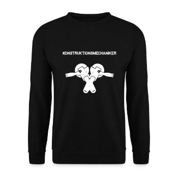 Konstruktionsmechaniker Werkzeug Flex - Unisex Pullover - Schwarz - Vorne - Alina (178cm) & Michal (187cm)