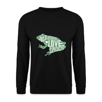 Frog. frog. - Unisex Sweatshirt - black - Front - Alina (178cm) & Michal (187cm)