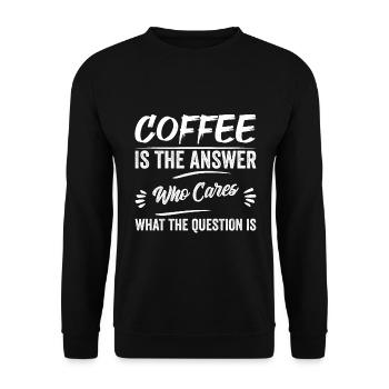 Coffee Coffee Drinker Coffee Bean Coffee - Unisex Sweatshirt - black - Front - Alina (178cm) & Michal (187cm)