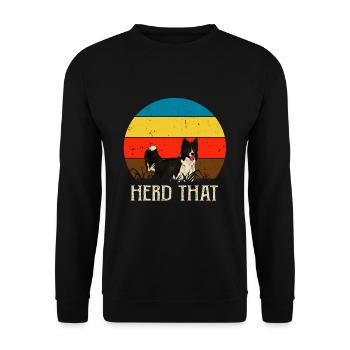 Herd that - Saying for shepherd and dog - Unisex Sweatshirt - black - Front - Alina (178cm) & Michal (187cm)