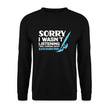 Kitesurf Drôle de kitesurf Kitesurfing Kiteboarding - Sweat-shirt Unisexe - noir - Devant - Alina (178cm) & Michal (187cm)