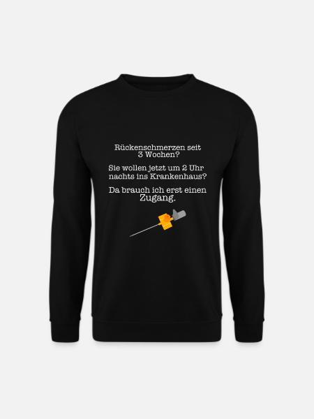 Notfallsanitäter Sprüche Rettungsdienst Sanitäter - Unisex Pullover - Schwarz